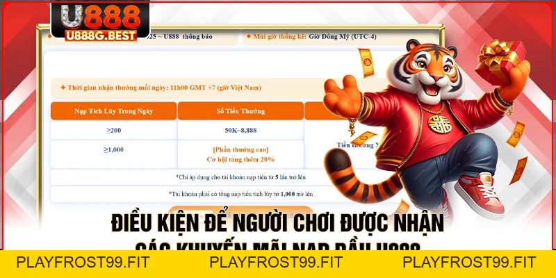 Khuyến Mãi Nạp Đầu U888 Nhận Thưởng Lớn Ngay Từ Ngày Đầu - playfrost99.fit